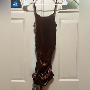 Joe & Elle Chocolate Brown Velvet Dress